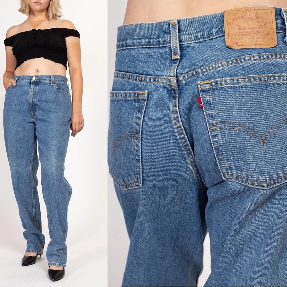 Levi's Women's 550 High Rise Relaxed Tapered Blue Jeans